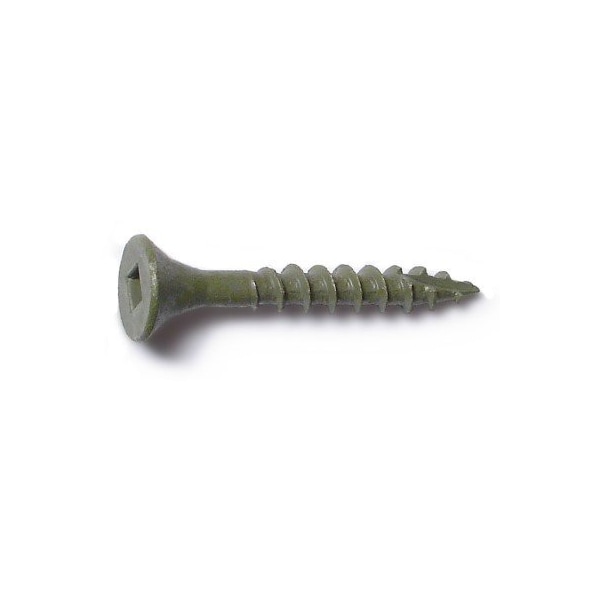 Buildright Deck Screw, 7 x 11/4 in, Steel, Flat Head, Square Drive